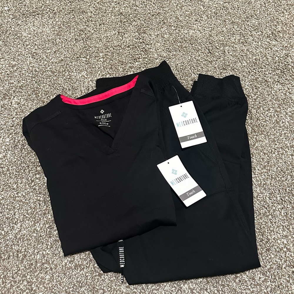 Med Couture Black Performance Scrub Set